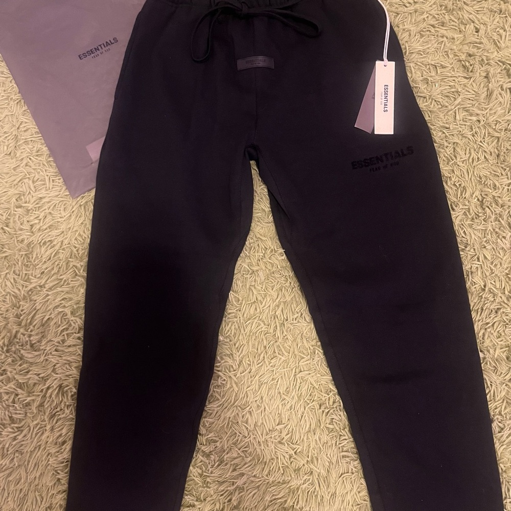 Black Uncuffed Essential Sweats - image 2